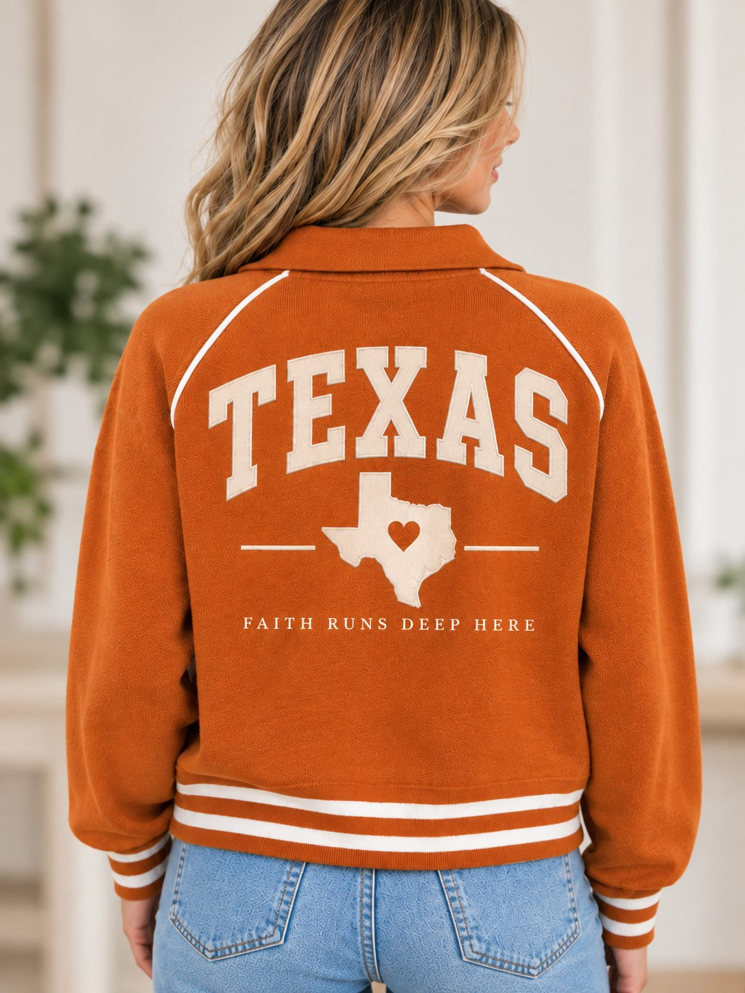 TEXAS and Map Polo Sweater