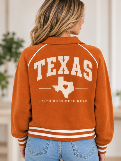 TEXAS and Map Polo Sweater