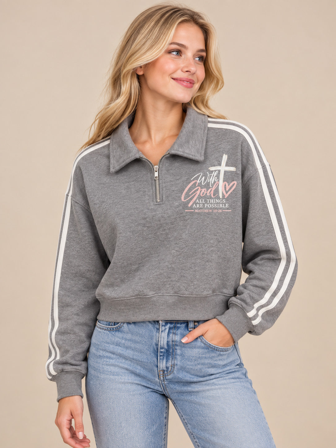 With God...The Easy Zip Pullover
