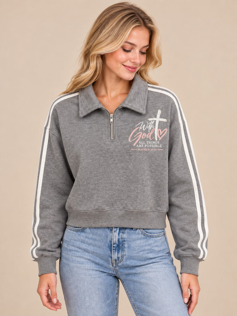 With God...The Easy Zip Pullover