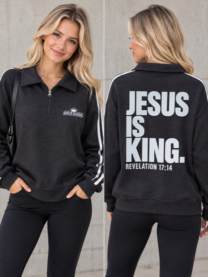 Jesus Is King Easy Zip Pullover