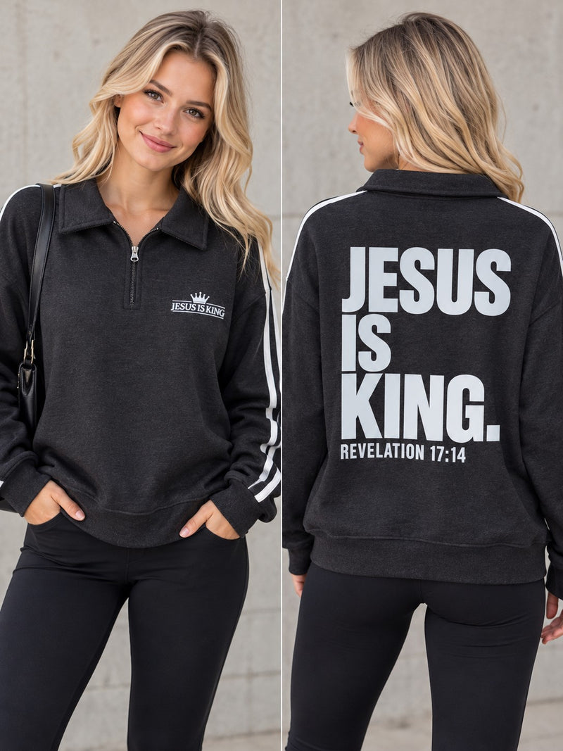 Jesus Is King Easy Zip Pullover
