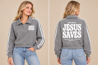 Jesus Saves Easy Zip Pullover