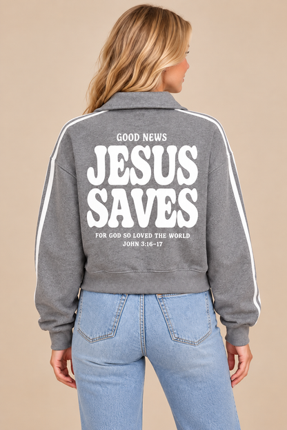 Jesus Saves Easy Zip Pullover