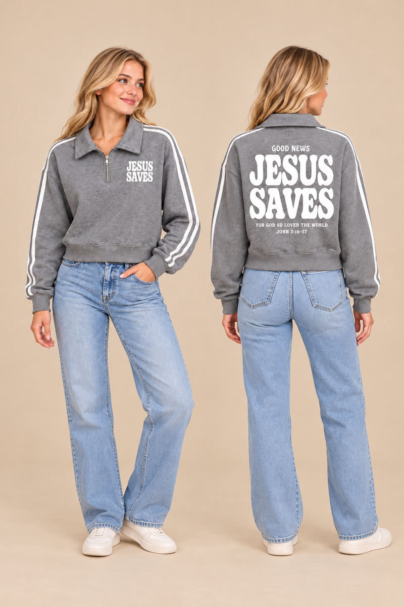 Jesus Saves Easy Zip Pullover