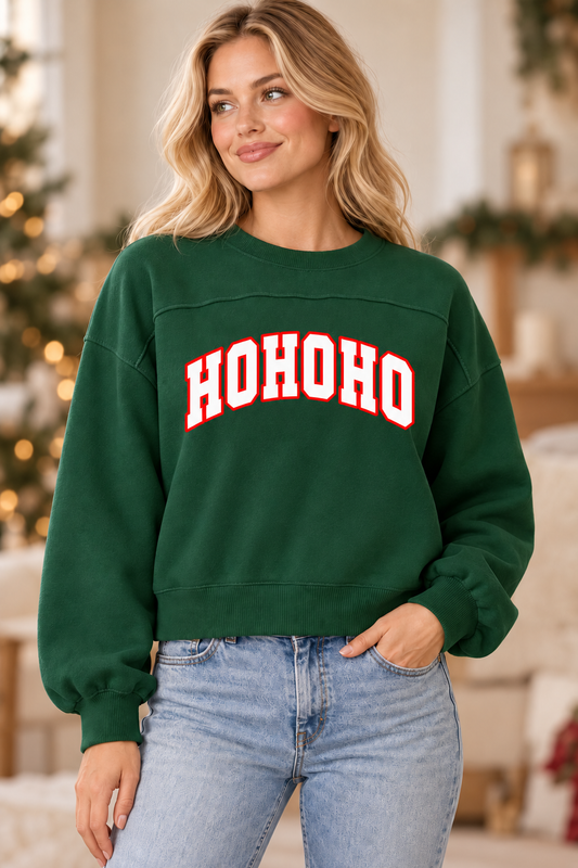 Ho Ho Ho Luxe Knit Christmas Sweater