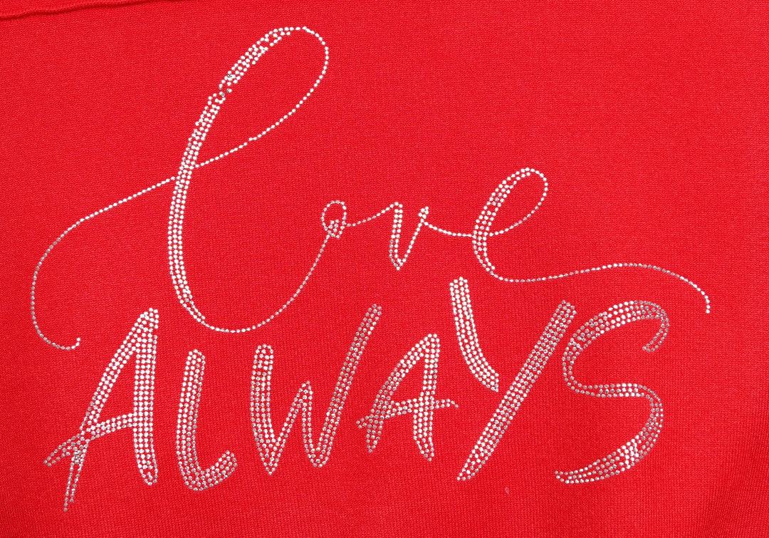 The Luxe Knit Sweater with Graphic Love Always