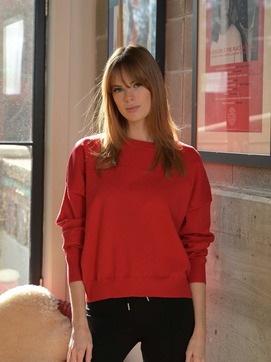 The Luxe Knit Sweater - Red