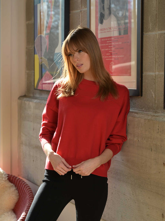 The Luxe Knit Sweater - Red