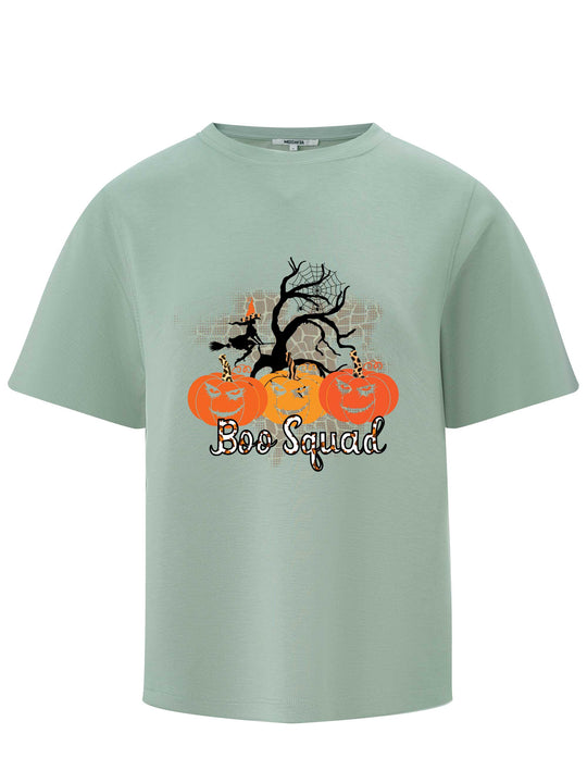 Cloud Feel Tee with Graphic Boo Squad