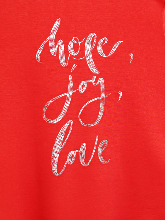 Cloud Feel Tee - Hope, Joy, Love - Hot Fix