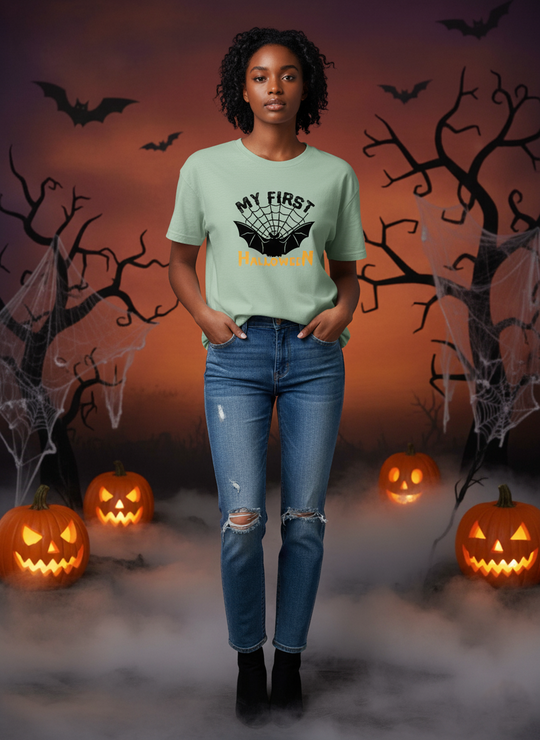 Cloud Feel Tee with Graphic My First Halloween