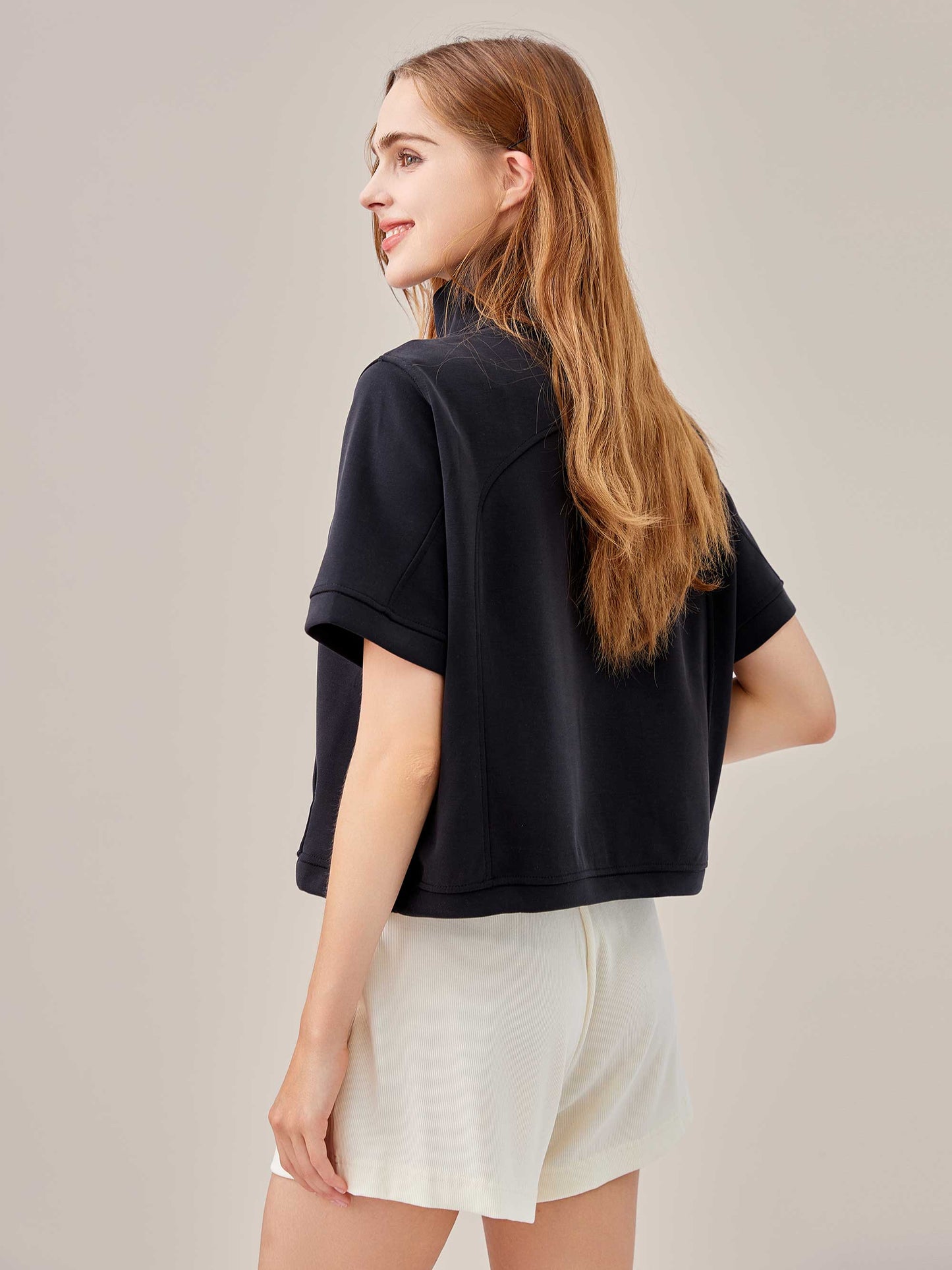 Slim Short Quarter Zip
