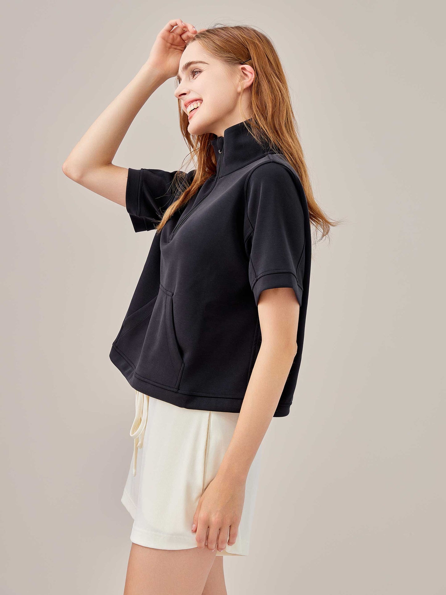 Slim Short Quarter Zip