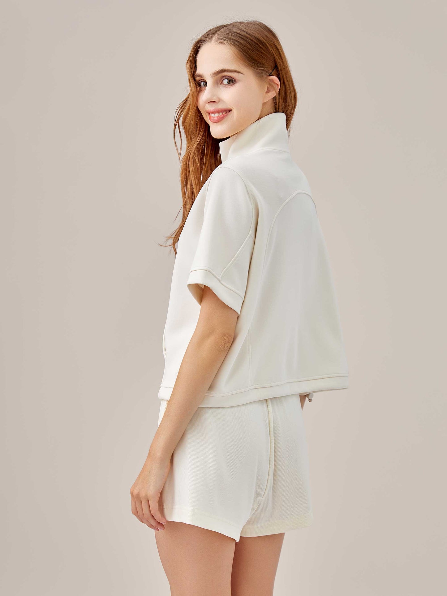 Slim Short Quarter Zip
