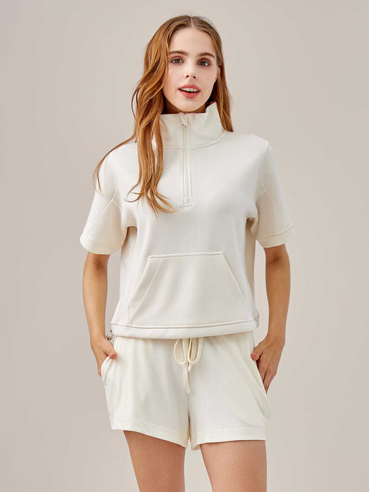 Slim Short Quarter Zip