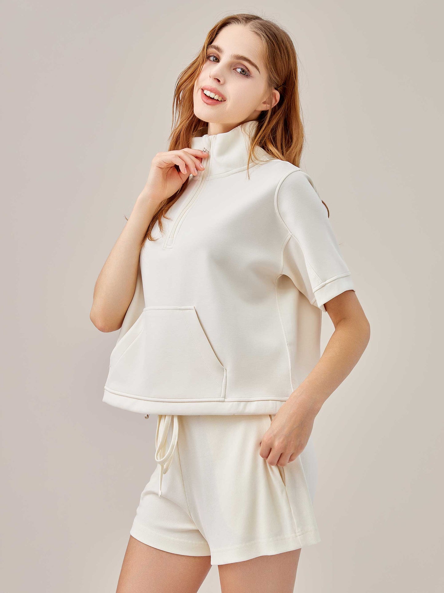 Slim Short Quarter Zip