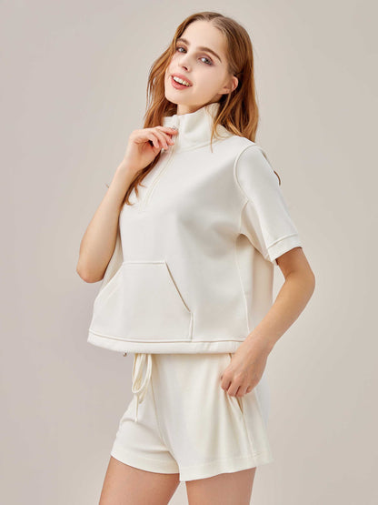 Slim Short Quarter Zip