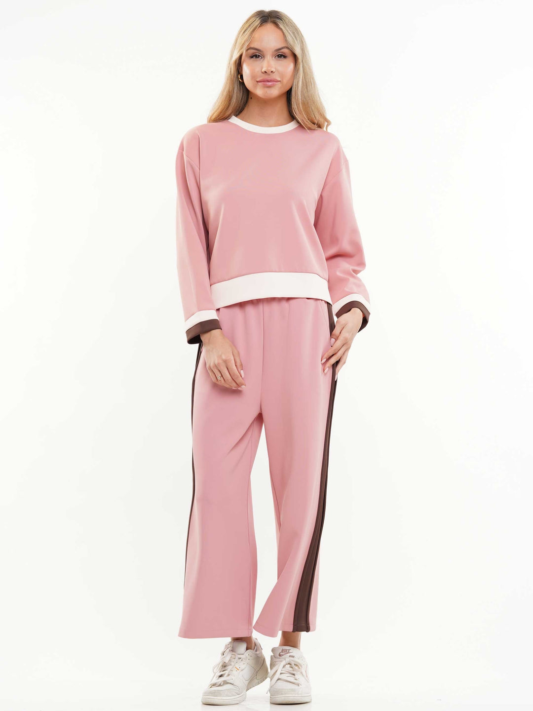 Color Block Long Sleeve & Pants 2-Piece Set