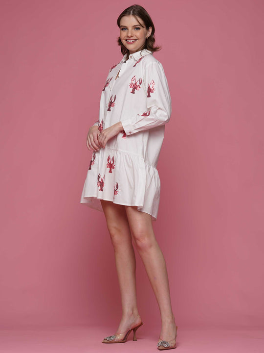 Crawfish button down dress