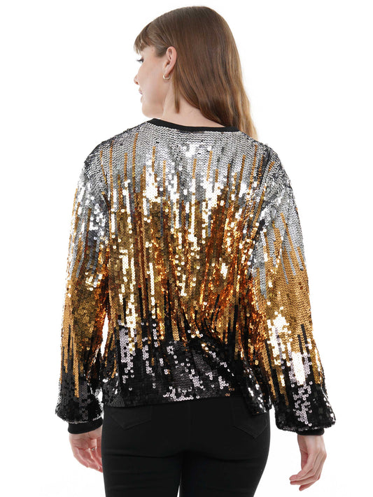 Gradient Its My Birthday sequin top