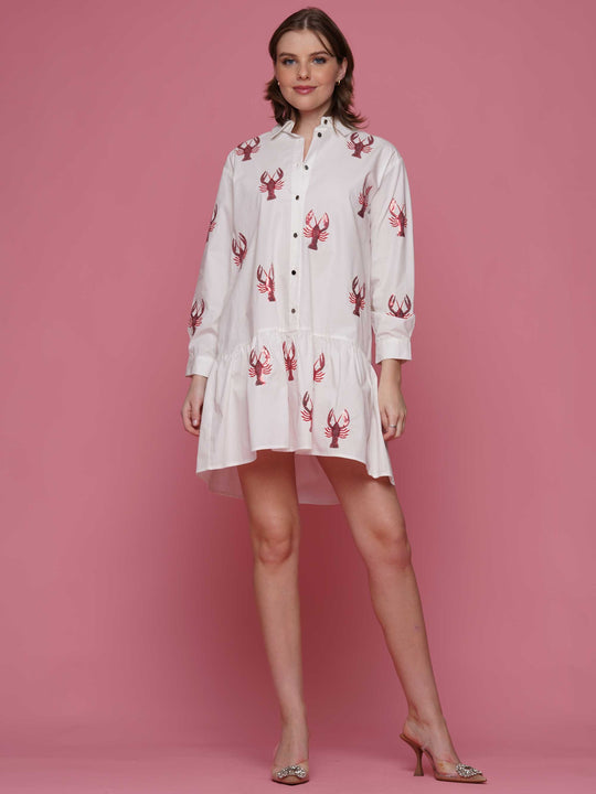 Crawfish button down dress