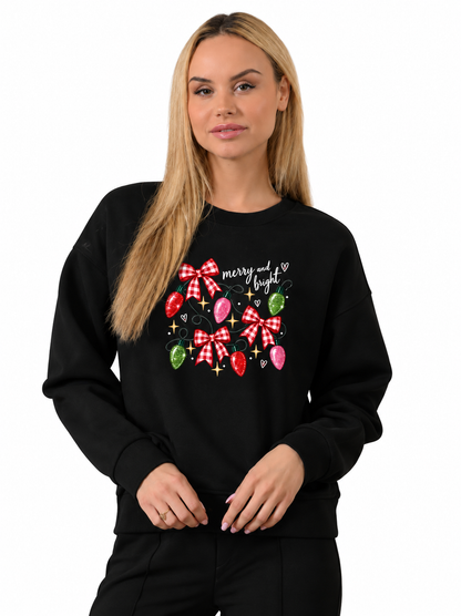Merry & Bright Christmas Lights Sweatshirt