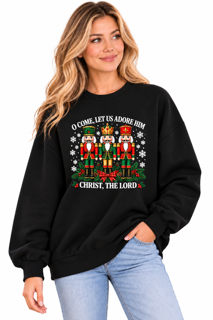 Nutcracker Christmas Praise Sweatshirt – Black