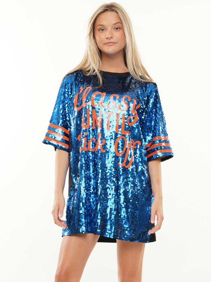 Classy Until Kick Off Sequin Dress