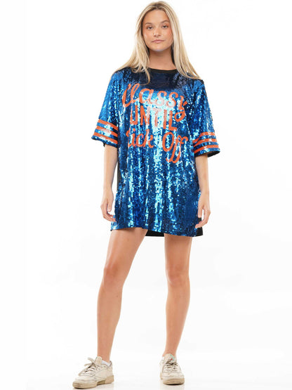 Classy Until Kick Off Sequin Dress