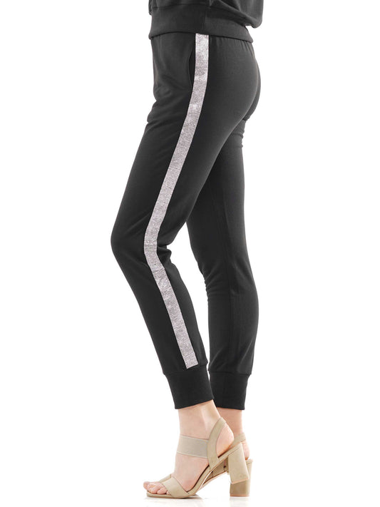 Rhinestone Trim Jogger Pants