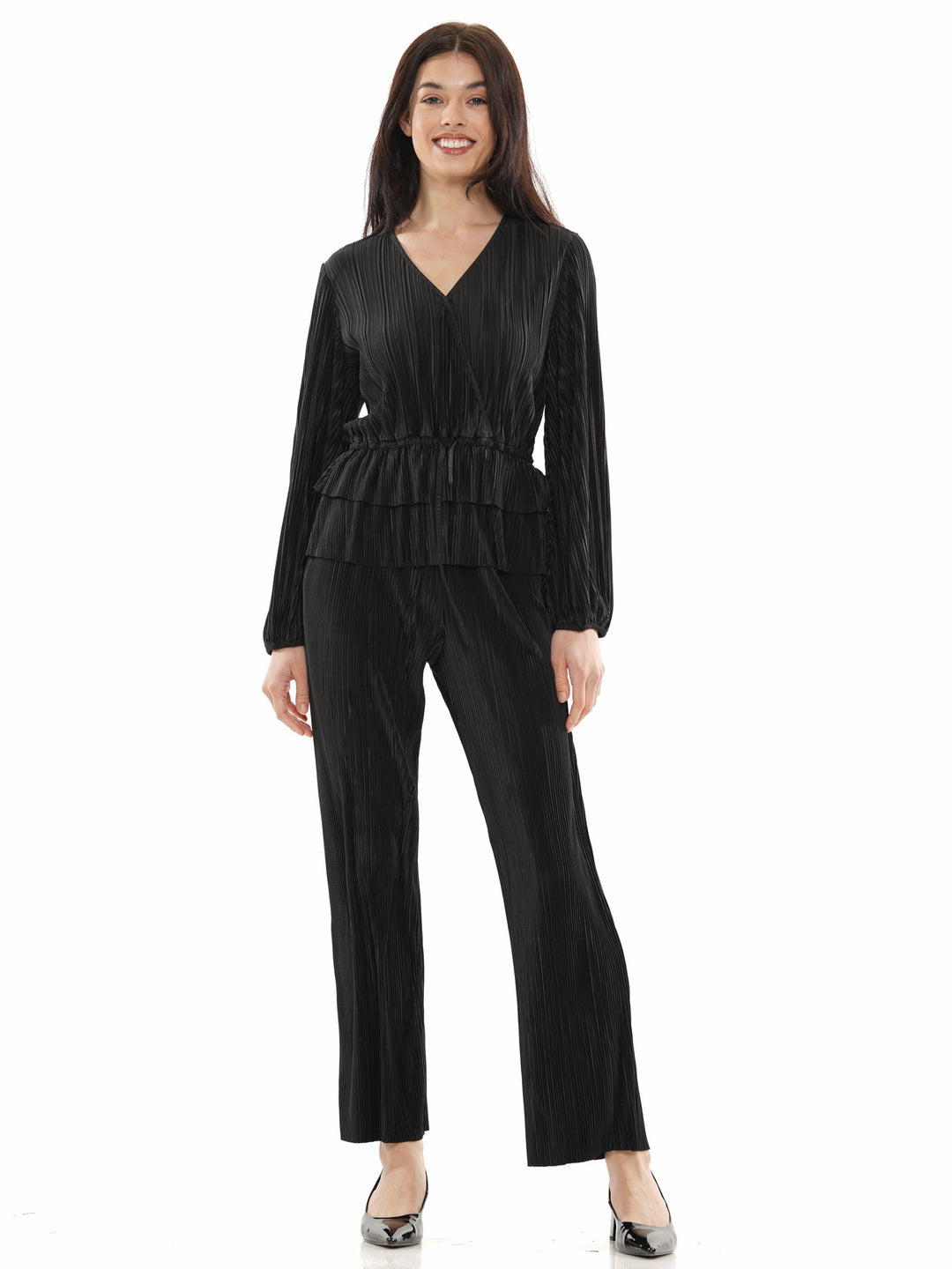 Pleated Wide Leg Pants