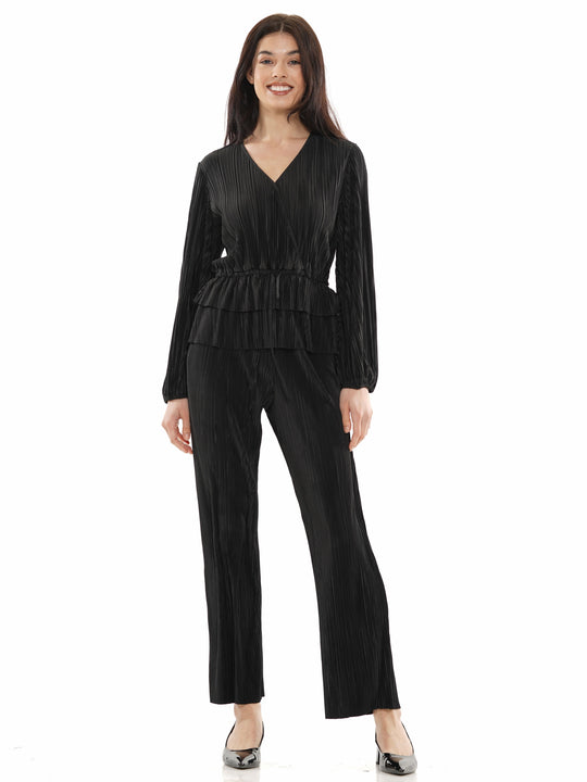 Pleated Wide Leg Pants