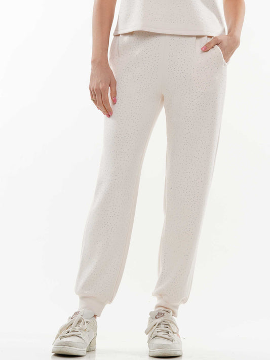 Light soft lyocell AB/GOLD/PINK stone jogger pants
