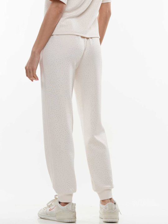 Light soft lyocell AB/GOLD/PINK stone jogger pants