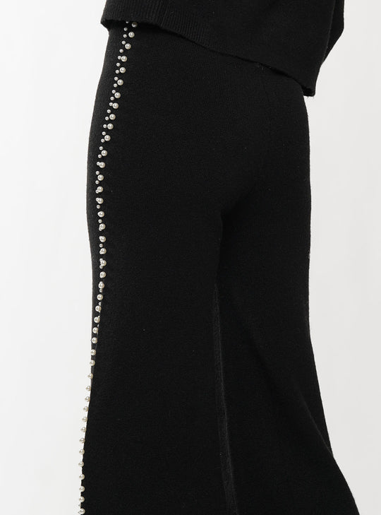 Pearl Trimmed Sweater Pants