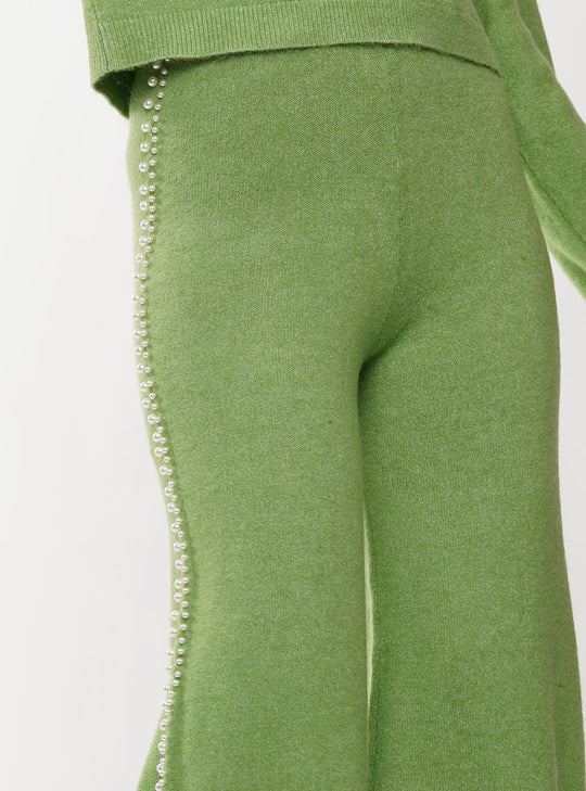 Pearl Trimmed Sweater Pants
