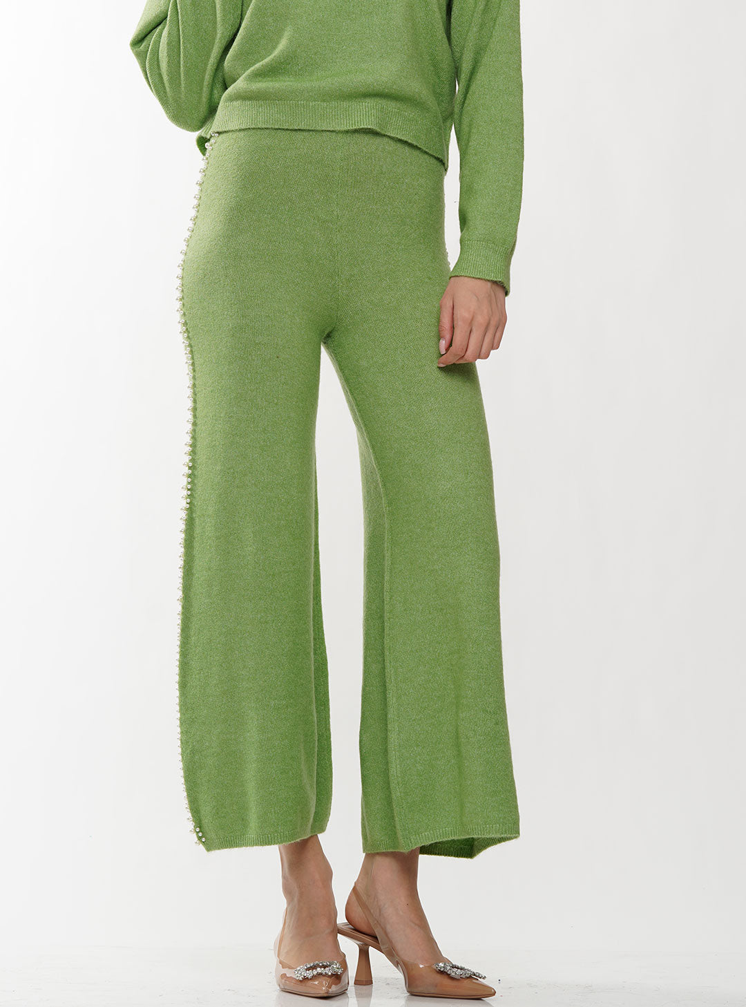 Pearl Trimmed Sweater Pants
