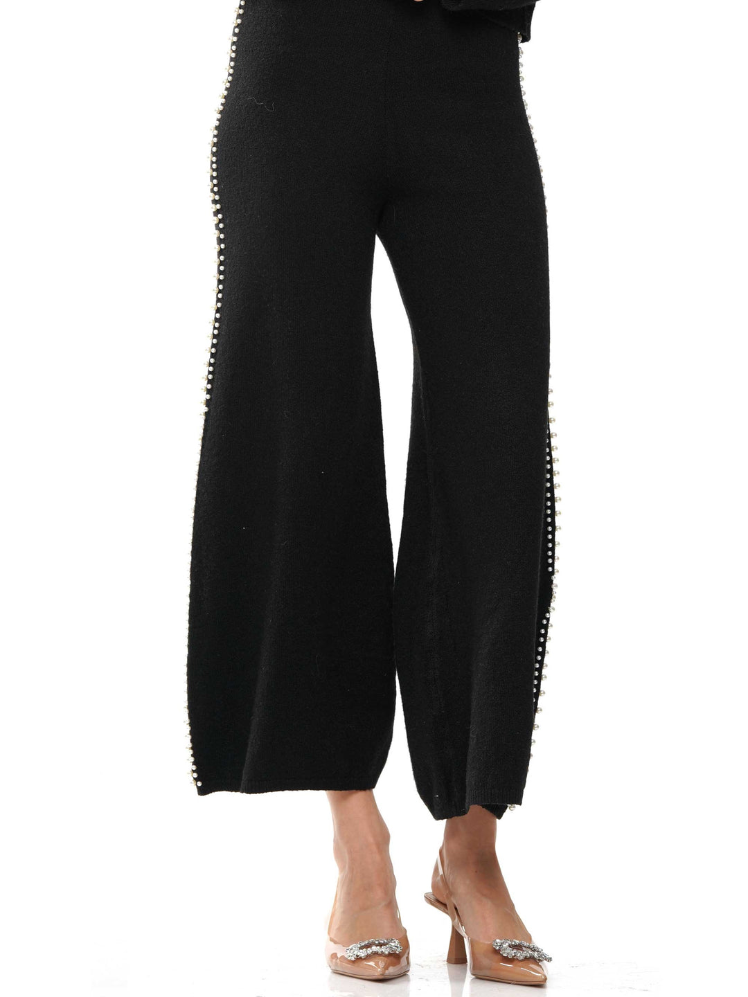 Pearl Trimmed Sweater Pants