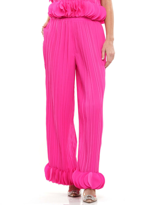 3d circle embellished pants