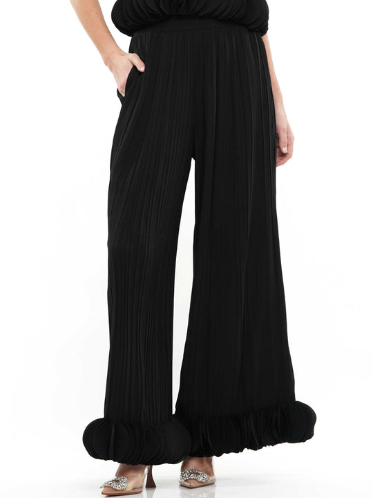3d circle embellished pants