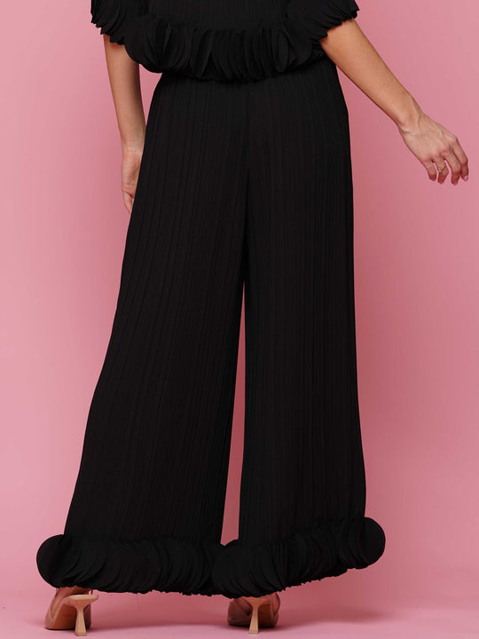 3d circle embellished off the shoulder top & pants