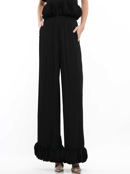 3d circle embellished off the shoulder top & pants