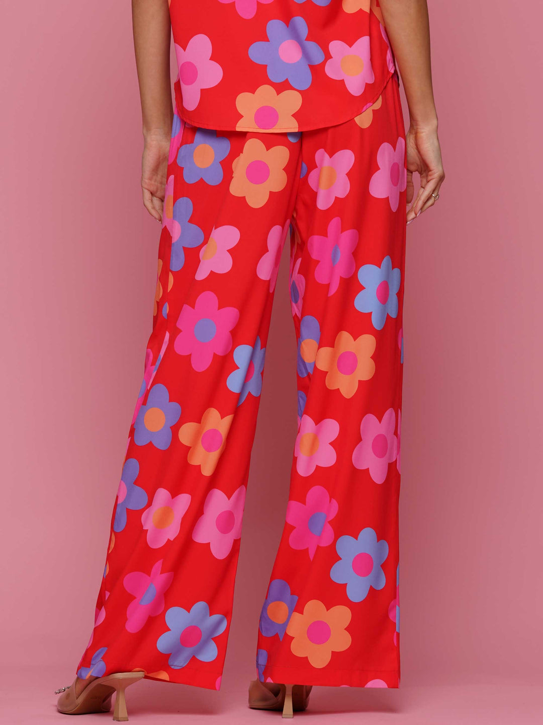 Flower print top and pants set