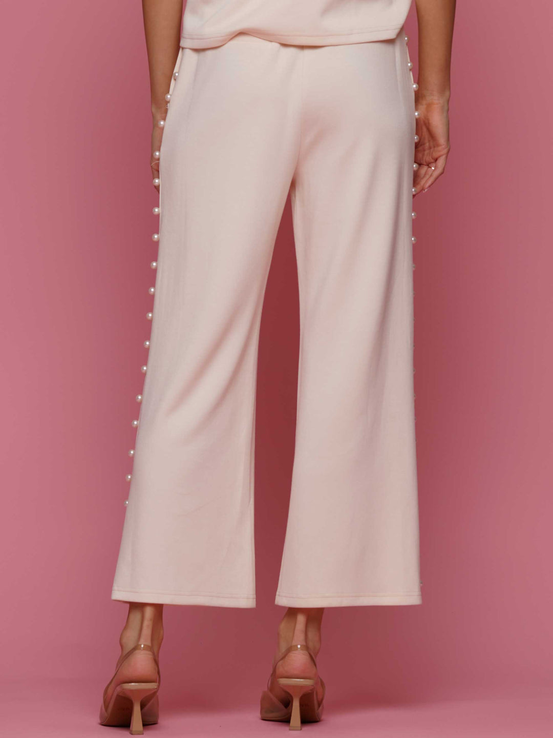 Soft lyocell top & pant 2-Piece set with lined peal trim