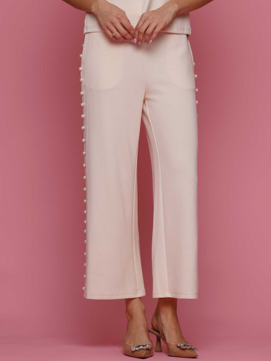 Soft lyocell top & pant 2-Piece set with lined peal trim