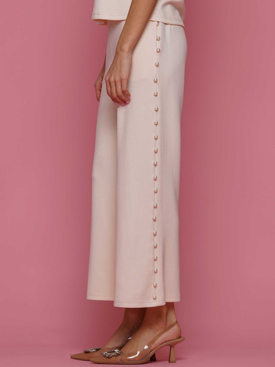 Soft lyocell top & pant 2-Piece set with lined peal trim