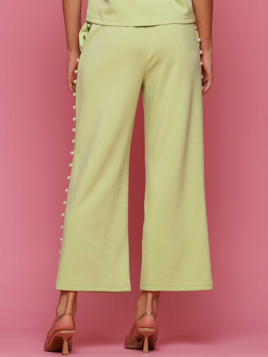 Soft lyocell top & pant 2-Piece set with lined peal trim