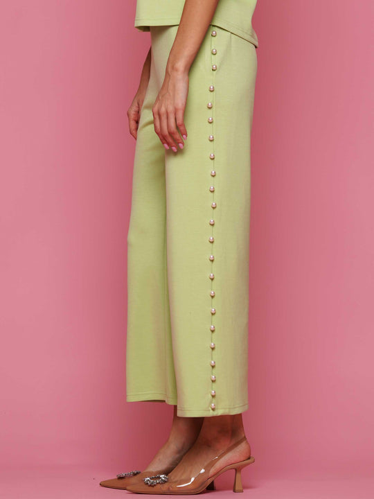 Soft lyocell top & pant 2-Piece set with lined peal trim