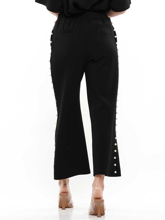 Soft lyocell top & pant 2-Piece set with lined peal trim